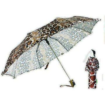 Animal Skin Skirt Windproof Compact Umbrella (YS-3FA22083906R)